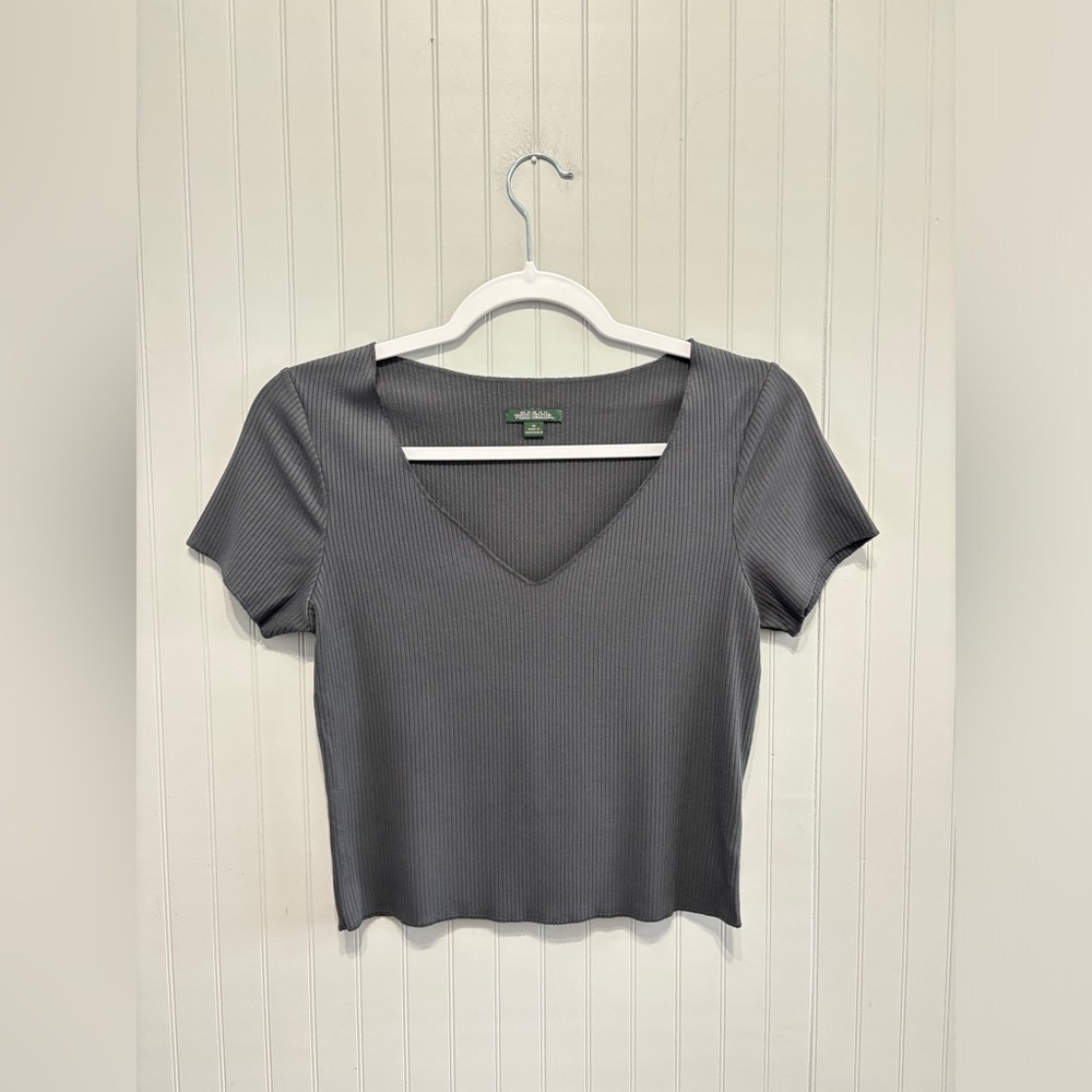 Wild Fable Gray Crop Top Size M